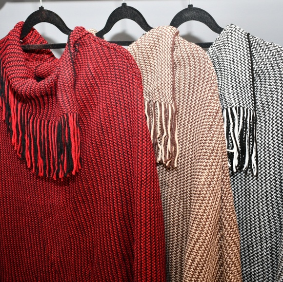 Fringe Detail Poncho - Picture 4 of 4